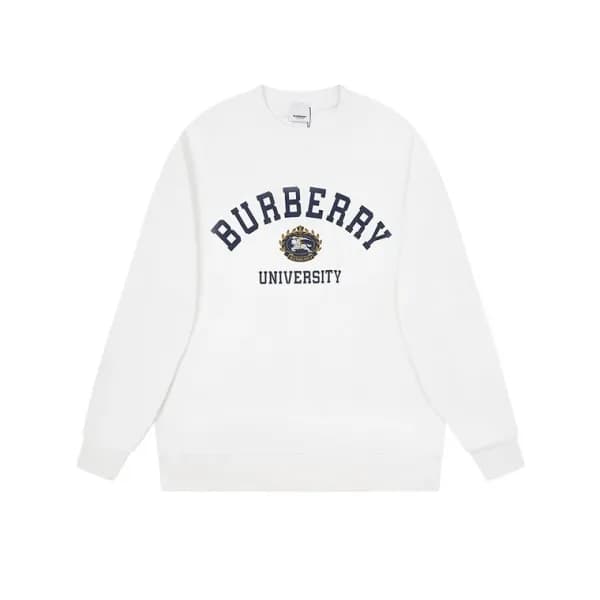 버버리 남성 크루넥 화이트 맨투맨 - Burberry Mens White Tshirts -… - 1