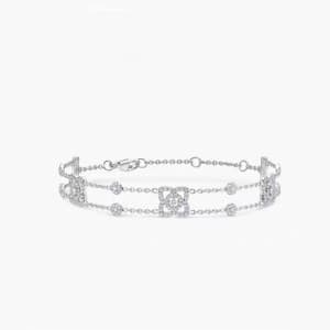 드비어스 여성 화이트 골드 팔찌 - De Beers Womens White Gold Ban…