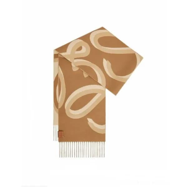 로에베 여성 카멜 머플러 - Loewe Womens Camel Muffler - acc11… - 1