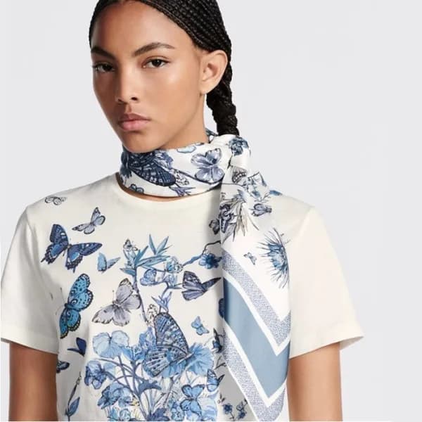 디올 여성 블루 스카프 - Dior Womens Blue Scarf - acc1800x - 1