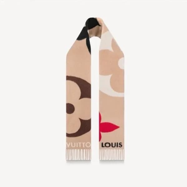 루이비통 여성 베이지 머플러 - Louis vuitton Womens Beige Muffl… - 1