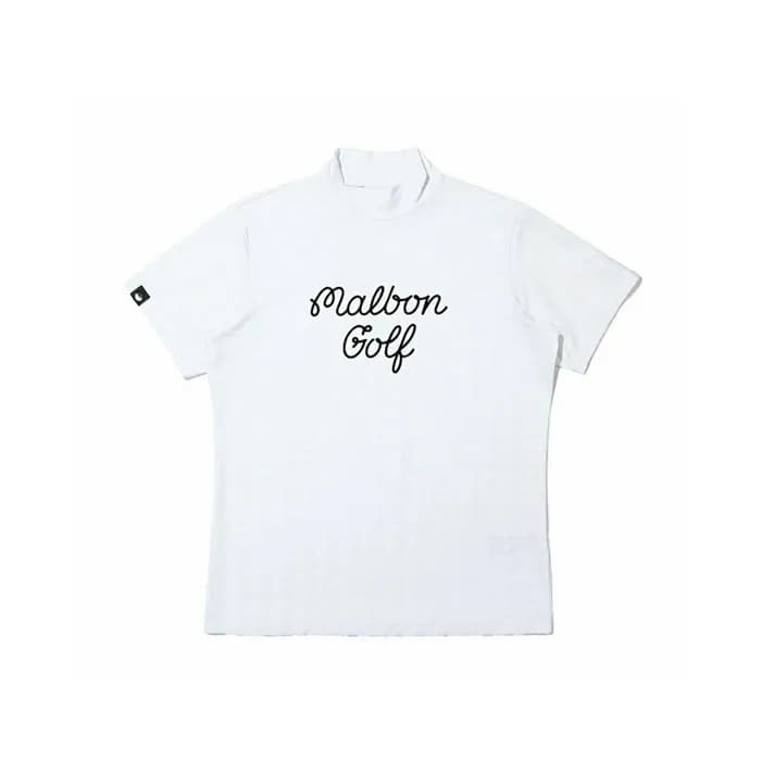 [MALBON] 말본 여성 스크립트 모크넥 티셔츠 - gol772x - 1