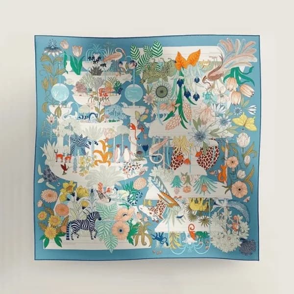 에르메스 여성 블루 스카프 - Hermes Womens Blue Scarf - acc219… - 1