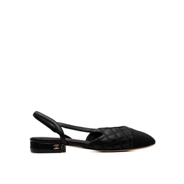 샤넬 여성 퀄팅 슬링백 - Chanel Womens Black Slingback - chs… - 1