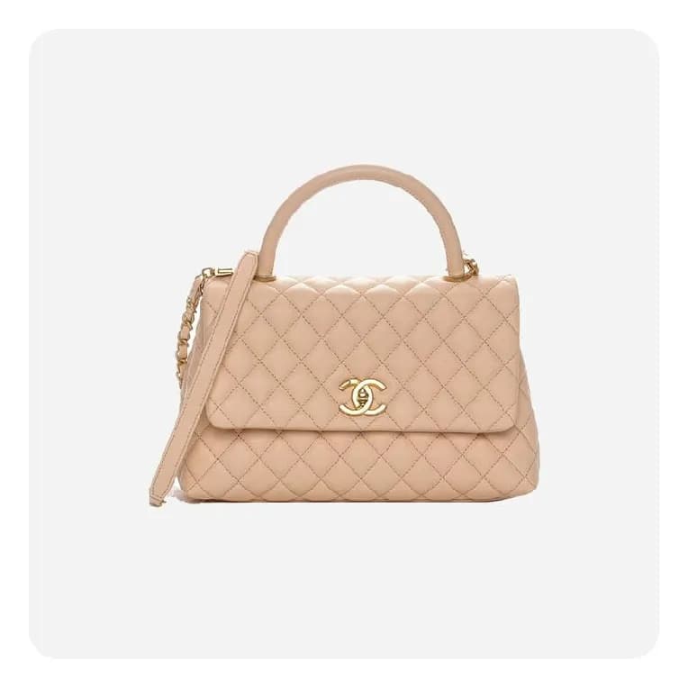 샤넬 코코핸들 스몰 베이지 골드- Chane Coco Handle Small Bag - c… - 1
