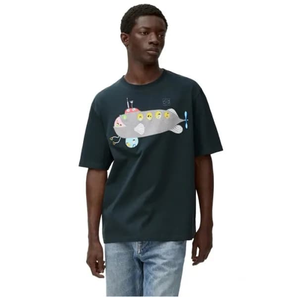 로에베 남성 라운드 반팔티 - Loewe Mens Round Tshirt - loc4519… - 1