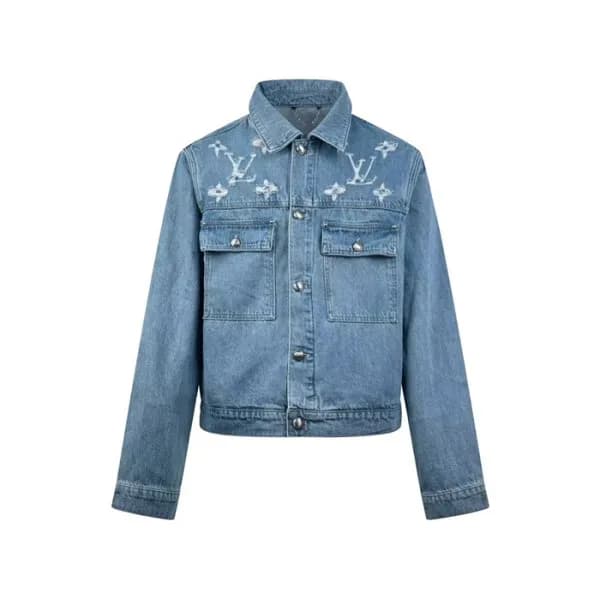 루이비통 남성 데님 재킷 - Louis vuitton Mens Denim Jacket - … - 1