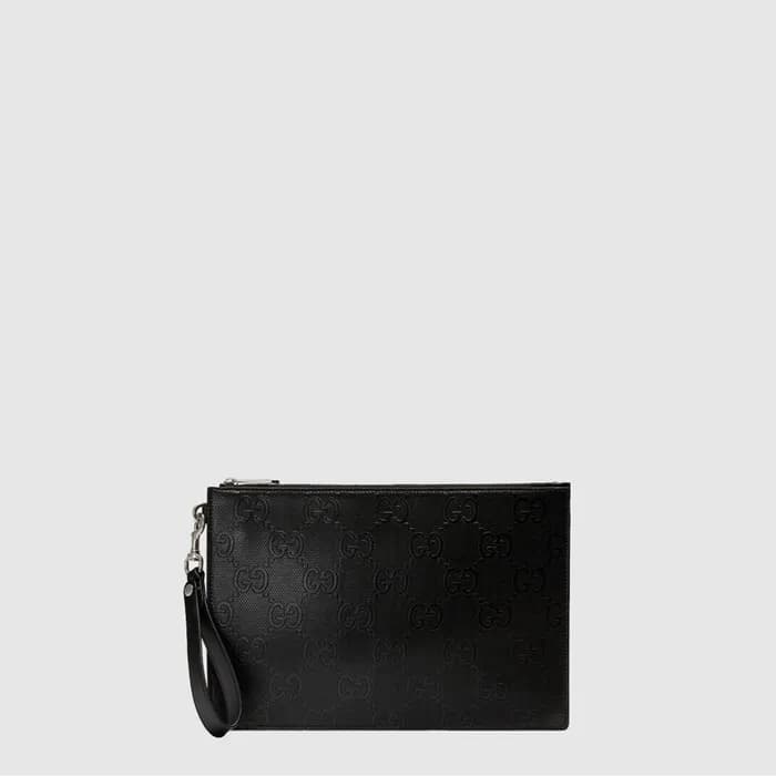 구찌 남성 GG 엠보스 클러치 백 - Gucci Mens GG Embossed Clutch… - 1