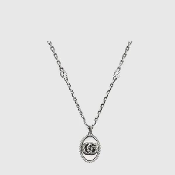 구찌 남/녀 인터로킹 체인 목걸이 - Gucci Unisex Interlocking Cha… - 1