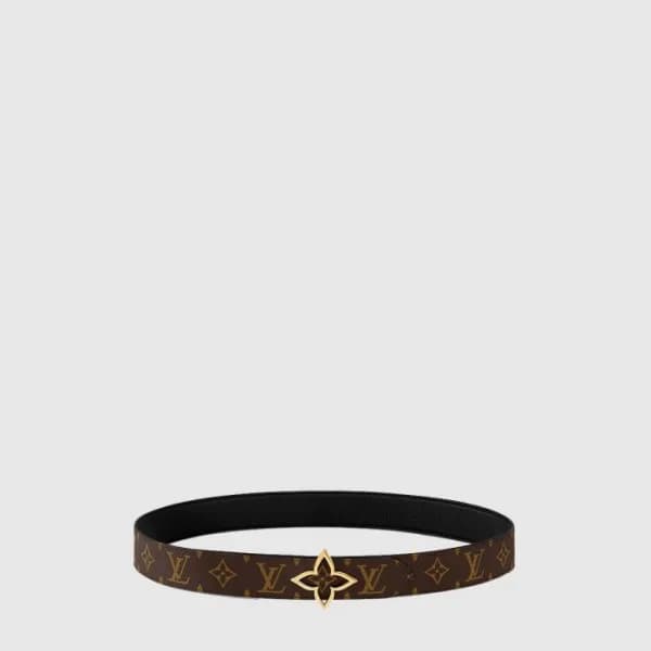 루이비통 남성 슬림 플라워 리버서블 벨트 - Louis vuitton Mens Slim F… - 1