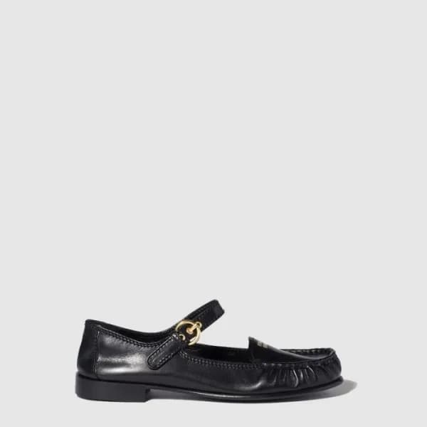 미우미우 여성 스트랩 가죽 로퍼 - Miu Miu Womens Strap Leather L… - 1
