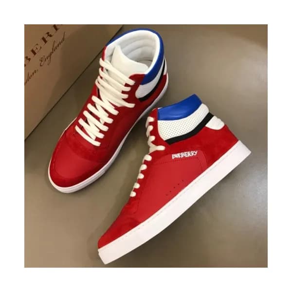 BURBERRY 2018 MENS LEATHER ANKLE SKEAKERS - 버버리 남성… - 1