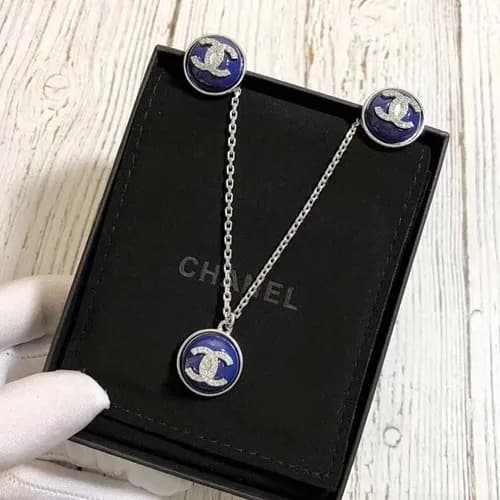 CHANEL White Gold Choker & Earring - 샤넬 여성용 18… - 1