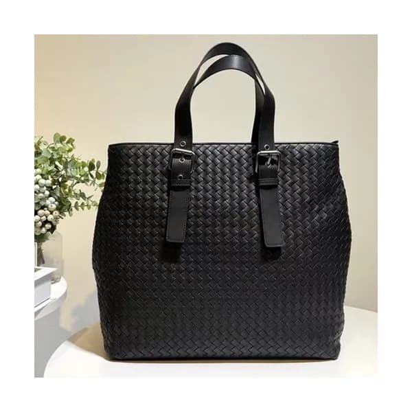 Bottega Veneta Leather Black Mens Business ,38cm -…