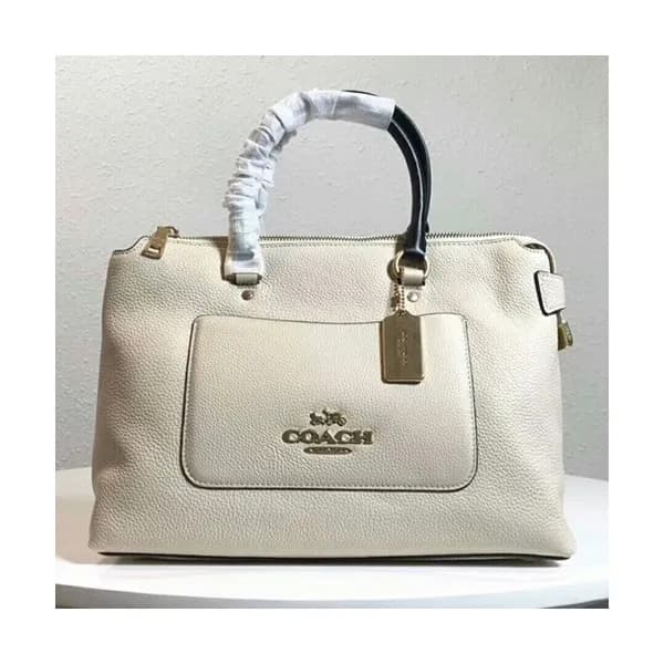 Coach Leather Tote Shoulder Bag,31cm - 코치 레더 토트 숄더… - 1