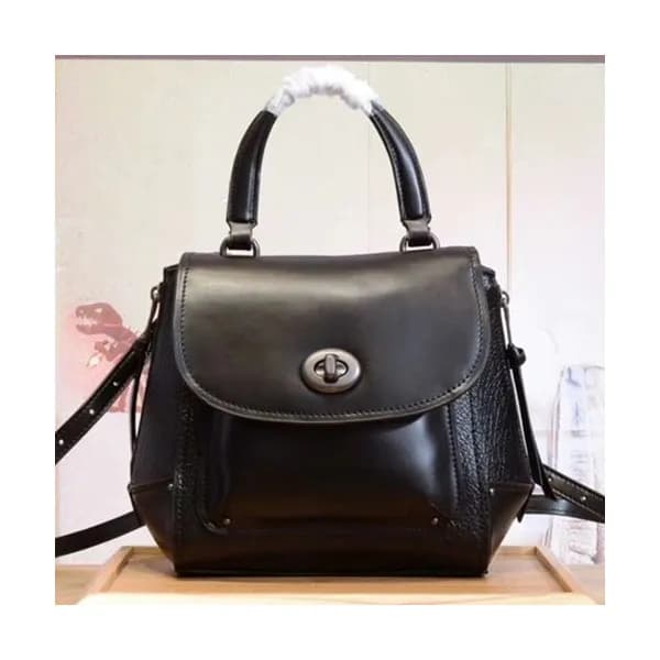 Coach Leather Tote Shoulder Back Pack,22cm - 코치 레더… - 1