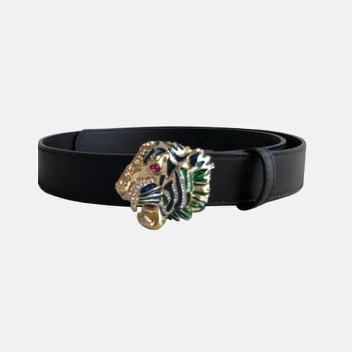 Gucci 2019 MM/WM Tiger Buckle Leather Belt - 구찌 남자… - 1