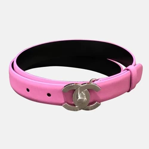 Chanel 2019 Ladies Classic CC Buckle Leather Belt … - 1