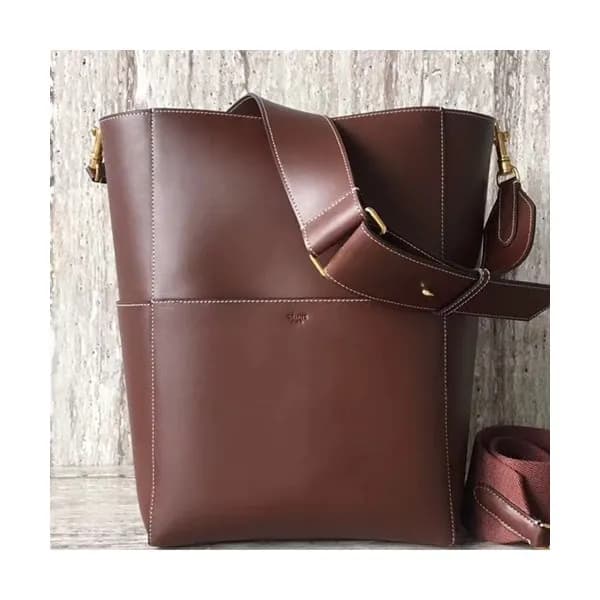 Celine Leather Sangle Shoulder Bag,33CM - 셀린느 레더 상… - 1