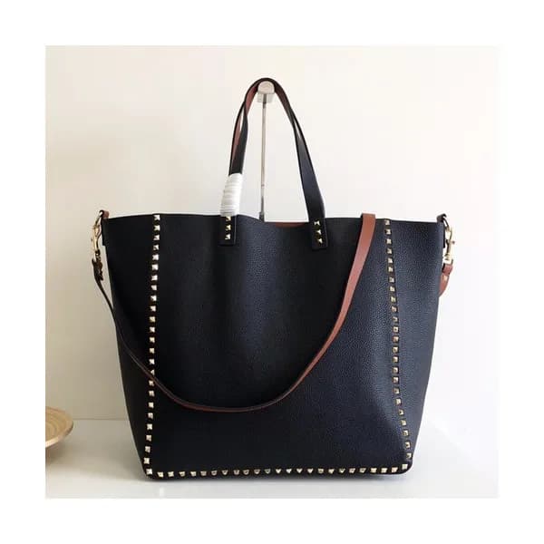 Valentino 2019 Leather Reversible Tote Shoulder Sh… - 1