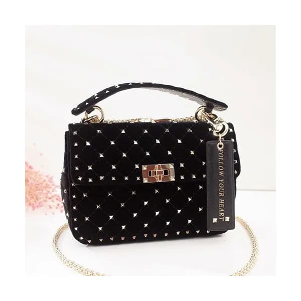 [데일리 백으로 강추!!!!!]Valentino 2019 Velvet Rockstud Sp… - 1