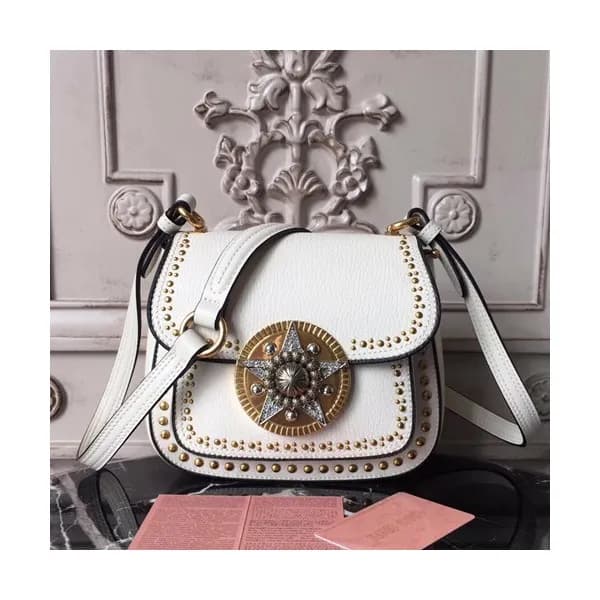 MiuMiu 2019 Star Buckle Shoulder Cross Bag,19cm - … - 1