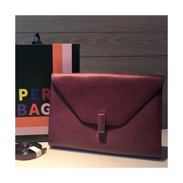 Valextra 2019 Epsom Leather Shoulder Bag,28CM - 발렉… - 1