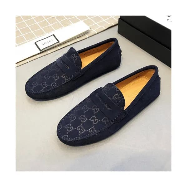 Gucci 2019 Mens Business Ophidia Leather Loafer- 구… - 1