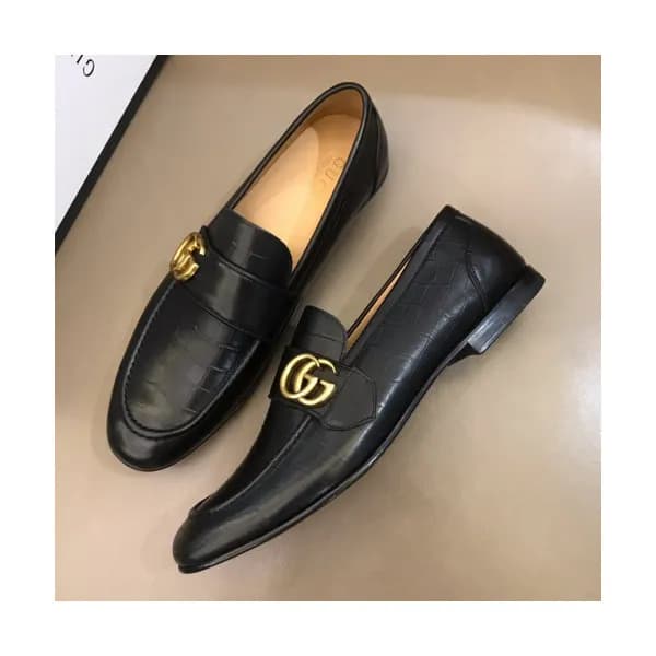 [매장판]Gucci 2019 Mens Business GG Logo Leather Loaf… - 1