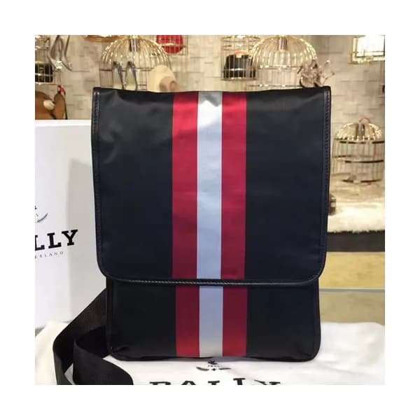 Bally 2019 Nylon & Leather Shoulder Bag,33cm - 발리… - 1