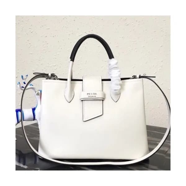 Prada 2019 Woman Leather Tote Shoulder Bag,33cm - … - 1