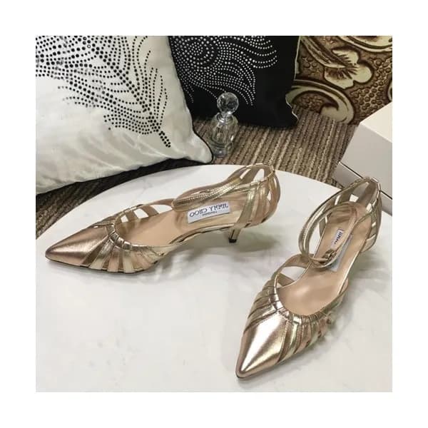 Jimmy Choo 2019 Ladies Leather Middle Heel Sandal … - 1