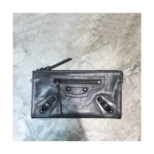 Balenciaga 2019 Leather Clutch Bag / Shoulder Cros… - 1