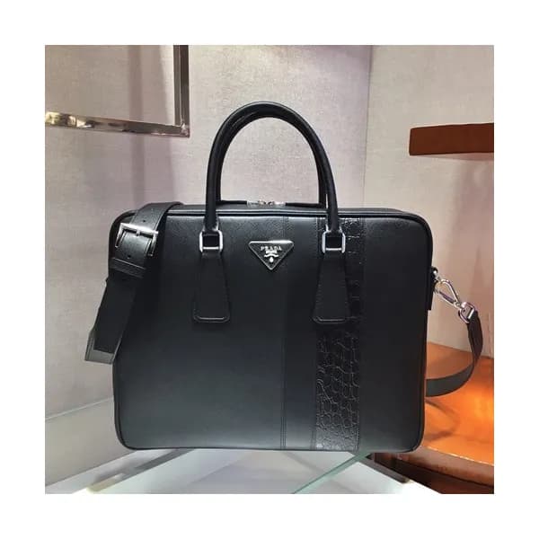 Prada 2019 Mens Business Bag,36CM - 프라다 2019 남성용 서… - 1