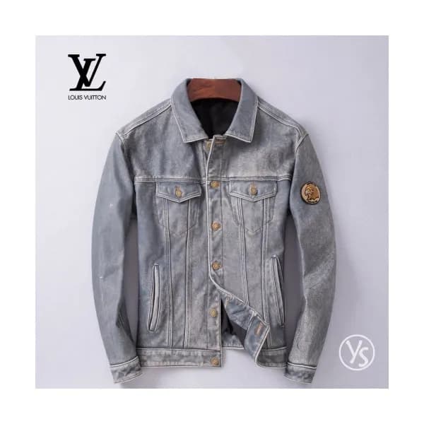 Louis vuitton 2019 Mens Logo Leather Jacket - 루이비통… - 1