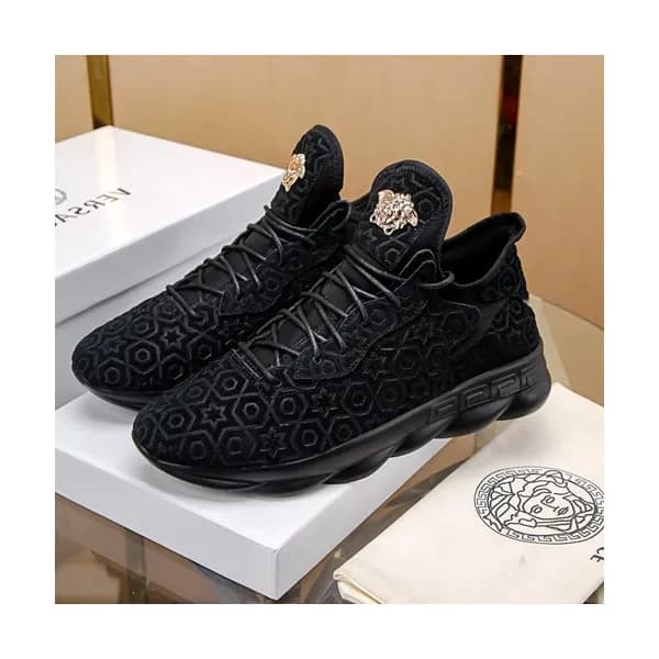Versace 2020 Mens Leather Sneakers - 베르사체 2020 남성용… - 1