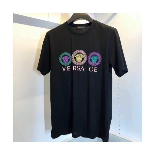 [베르사체]Versace 2020 Mens Logo Silket Short Sleeved … - 1