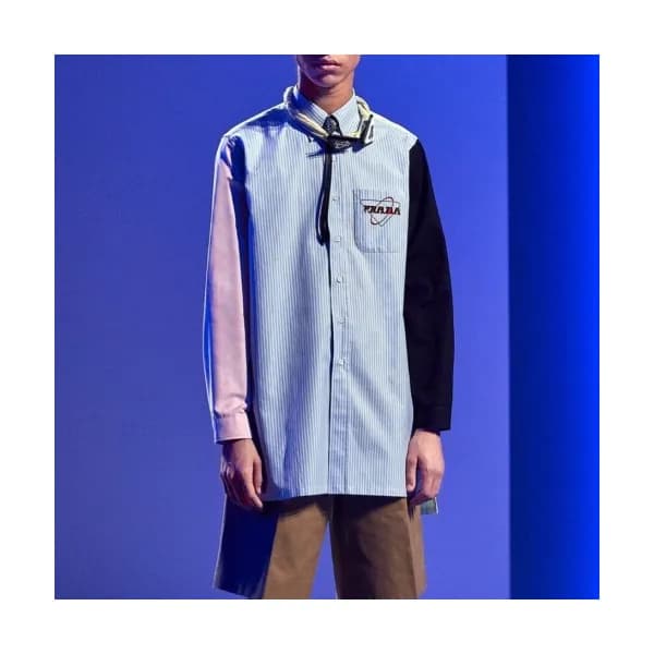 Prada 2020 Mens Casual Logo Cotton Shirt - 프라다 202… - 1