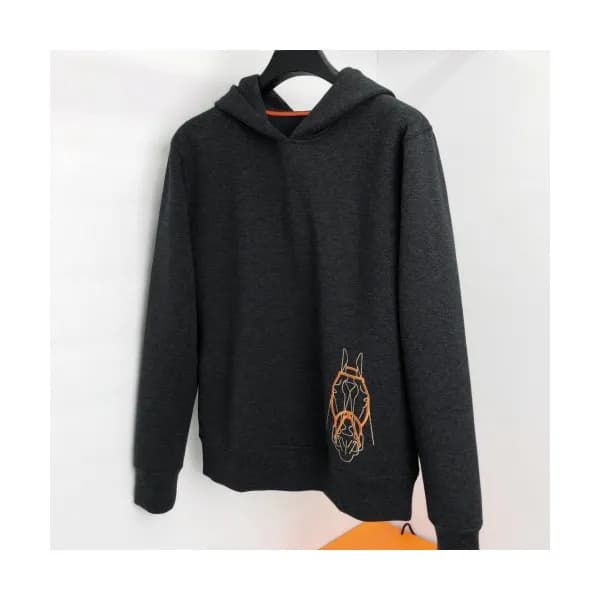 Hermes 2020 Mens Logo Casual Cotton Hoodie - 에르메스 … - 1