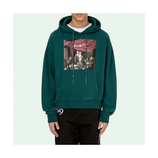 [오프화이트]Off-white 2020 Mens Logo Cotton Zip-up Hood… - 1