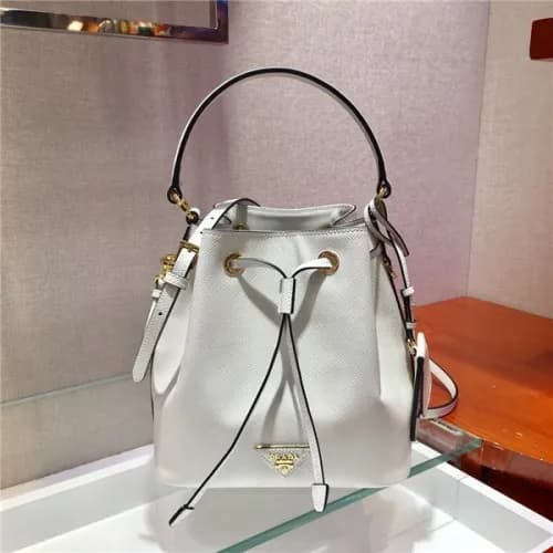 Prada 2020 Women's Leather Tote Bucket Bag,22c… - 1
