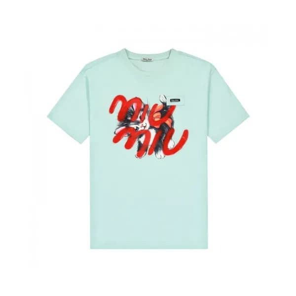 Miumiu Mens Cotton Tshirt - 미우미우 남성 코튼 반팔티 - miu20… - 1