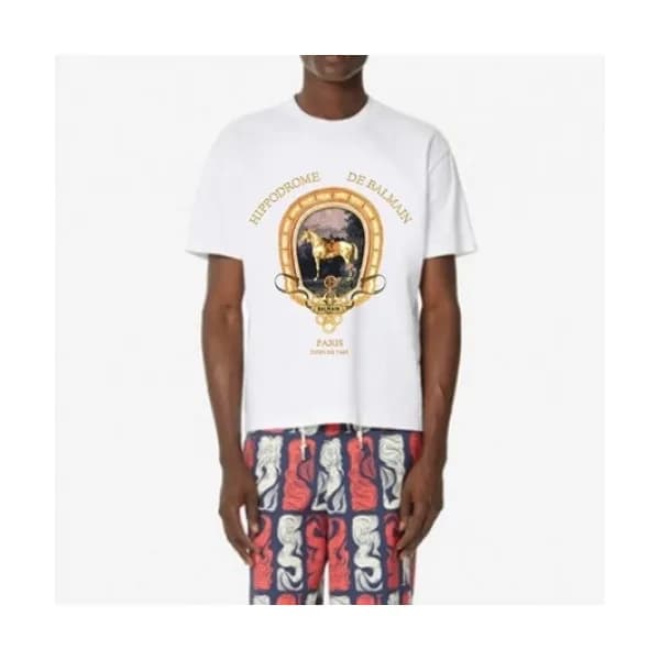 [발망]Balmain 2021 Mm/Wm Logo Cotton Short Sleeved T… - 1