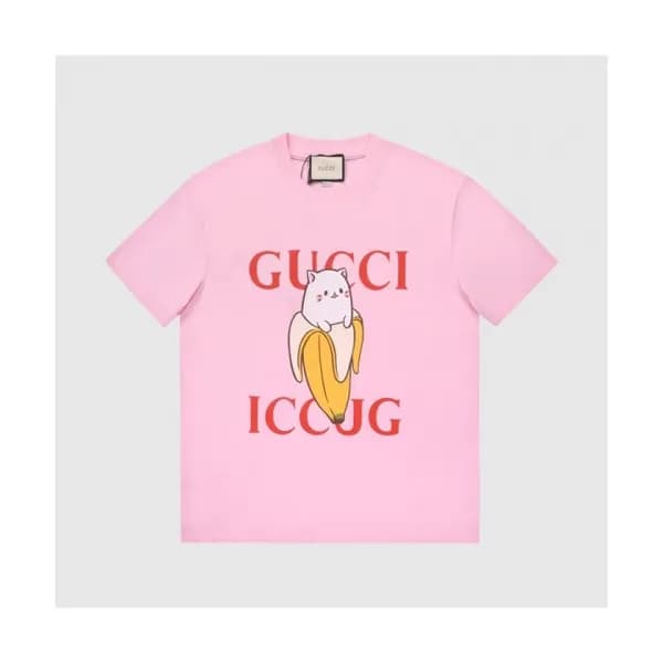 Gucci Mm/Wm Logo Short Sleeved Tshirts Pink - 구찌 … - 1
