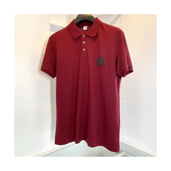 Berluti Mens Classic Short Sleeved Tshirts Burgun… - 1