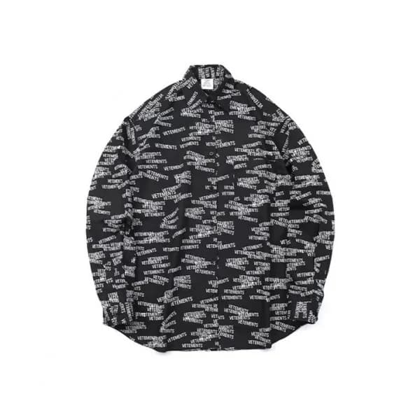 Vetements Unisex Logo Cotton Short Sleeved Oversiz… - 1
