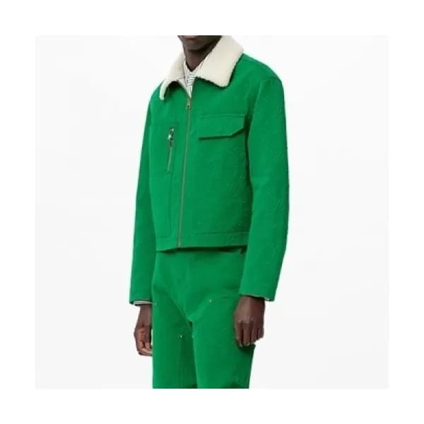 Louis vuitton Mens Logo Casual Jackets Green - 루이… - 1