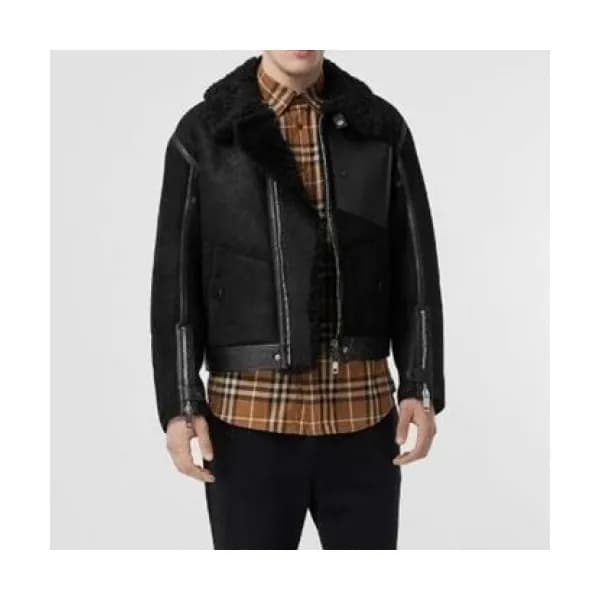 Burberry Mens Casual Leather Jackets Black - 버버리 … - 1