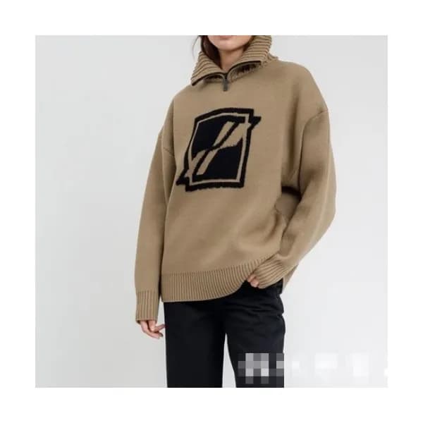 WELLDONE Mm/Wm Retro Logo Crew-neck Sweaters Came… - 1
