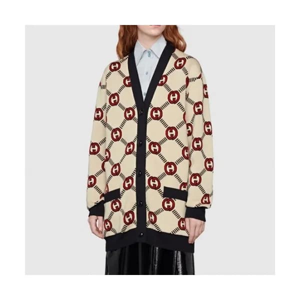 Gucci Womens Trendy V-neck Cardigan - 구찌 여성 트렌디 브이… - 1